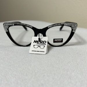 One of a Kind Custom Rhinestone Nerd Glasses